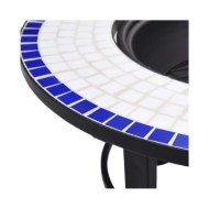 Foyer mosaïque Bleu et blanc 68 cm Céramique 