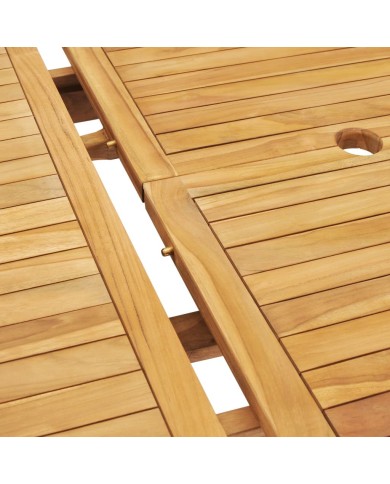 Table de jardin extensible 150-200x100x75 cm Teck solide