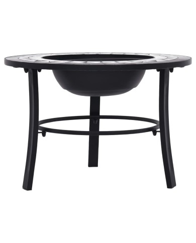 Foyer mosaïque Noir et blanc 68 cm Céramique 
