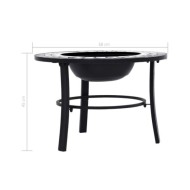 Foyer mosaïque Noir et blanc 68 cm Céramique 