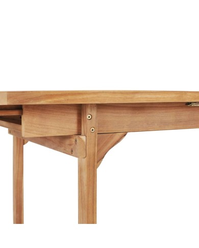 Table de jardin extensible 150-200x100x75 cm Teck solide
