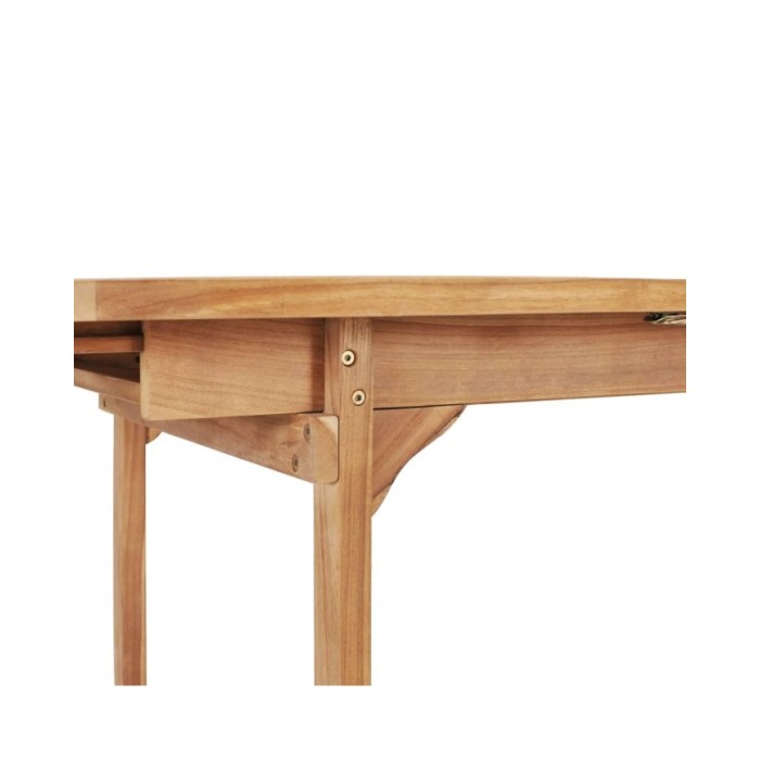 Table de jardin extensible 150-200x100x75 cm Teck solide