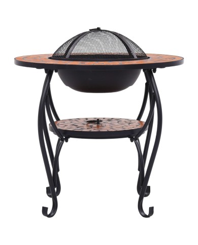 Table de foyer mosaïque Terre cuite 68 cm Céramique