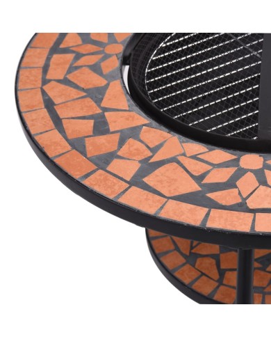 Table de foyer mosaïque Terre cuite 68 cm Céramique