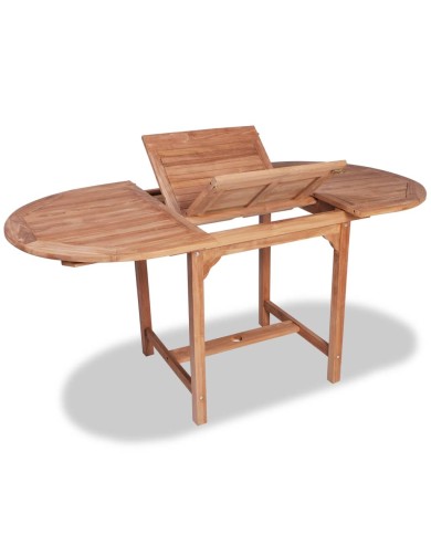 Mobilier à dîner d'extérieur 7 pcs Bois de teck solide
