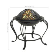 Foyer avec tisonnier 49 cm Acier