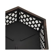Foyer rustique avec tisonnier 62x54x56 cm XXL Acier