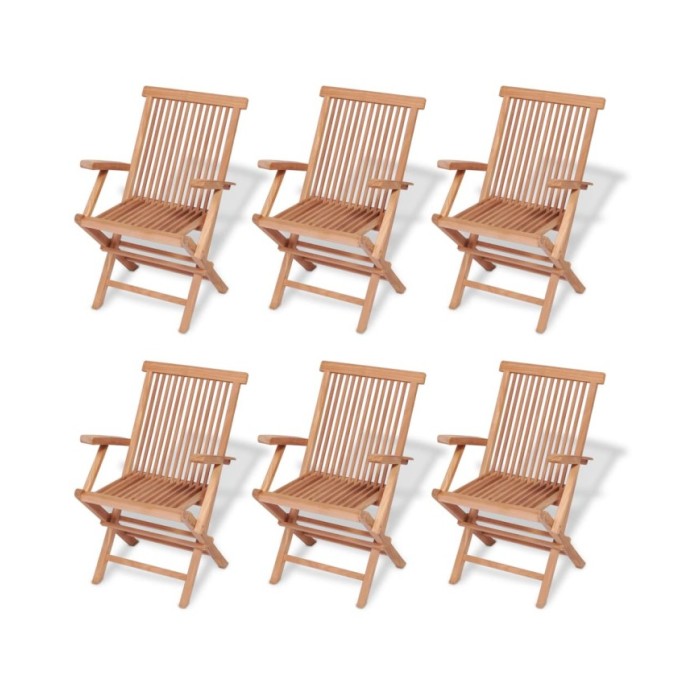 Mobilier à dîner d'extérieur 7 pcs Bois de teck solide