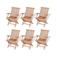 Mobilier à dîner d'extérieur 7 pcs Bois de teck solide