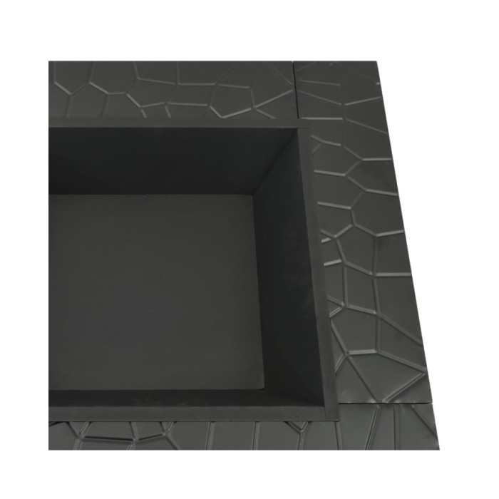 Foyer de jardin avec tisonnier 81x81x47 cm XXL Acier