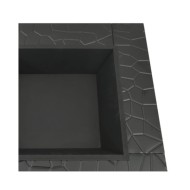 Foyer de jardin avec tisonnier 81x81x47 cm XXL Acier