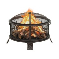 Foyer rustique avec tisonnier 67,5 cm XXL Acier