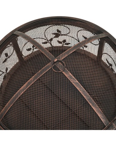 Foyer rustique avec tisonnier 67,5 cm XXL Acier