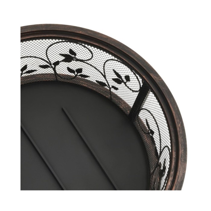 Foyer rustique avec tisonnier 67,5 cm XXL Acier