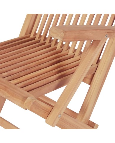 Mobilier à dîner d'extérieur 7 pcs Bois de teck solide