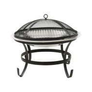 Foyer et barbecue avec tisonnier 2 en 1 56x56x49 cm Inox