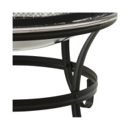 Foyer et barbecue avec tisonnier 2 en 1 56x56x49 cm Inox