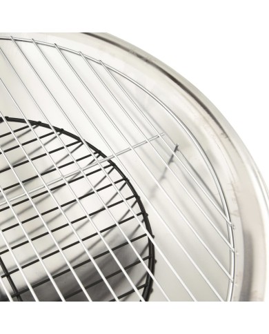 Foyer et barbecue avec tisonnier 2 en 1 56x56x49 cm Inox