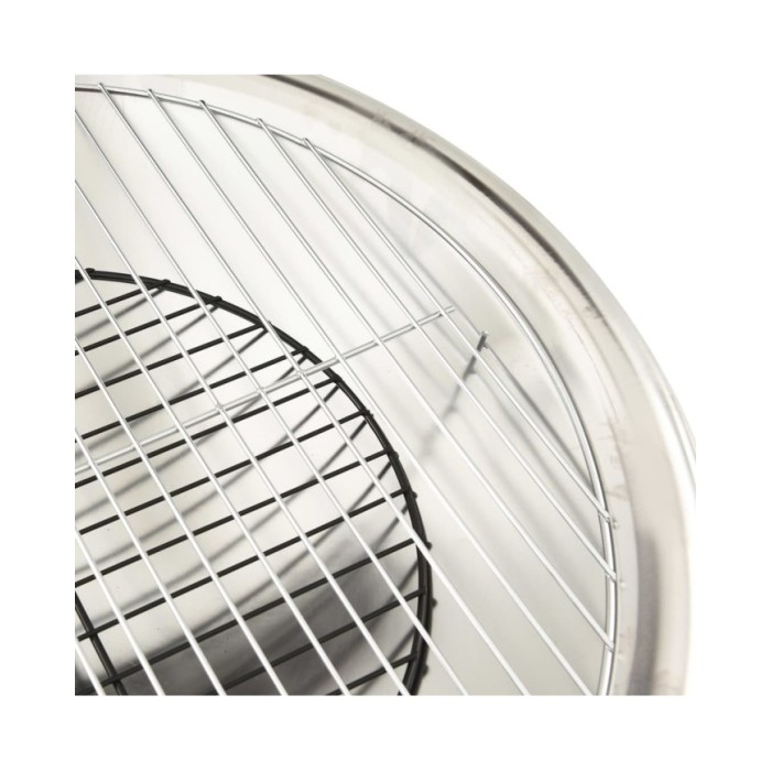 Foyer et barbecue avec tisonnier 2 en 1 56x56x49 cm Inox