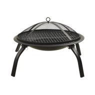 Foyer et barbecue avec tisonnier 2 en 1 56x56x49 cm Acier
