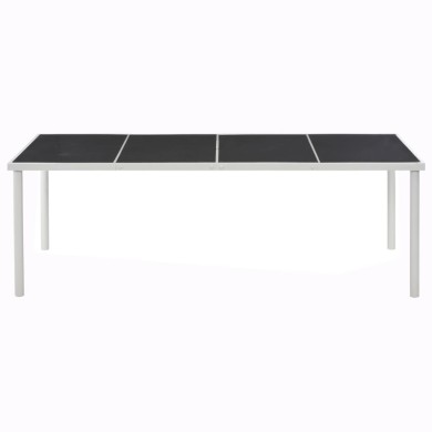 Table de jardin Noir 220x90x74,5 cm Acier