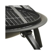 Foyer et barbecue avec tisonnier 2 en 1 56x56x49 cm Acier