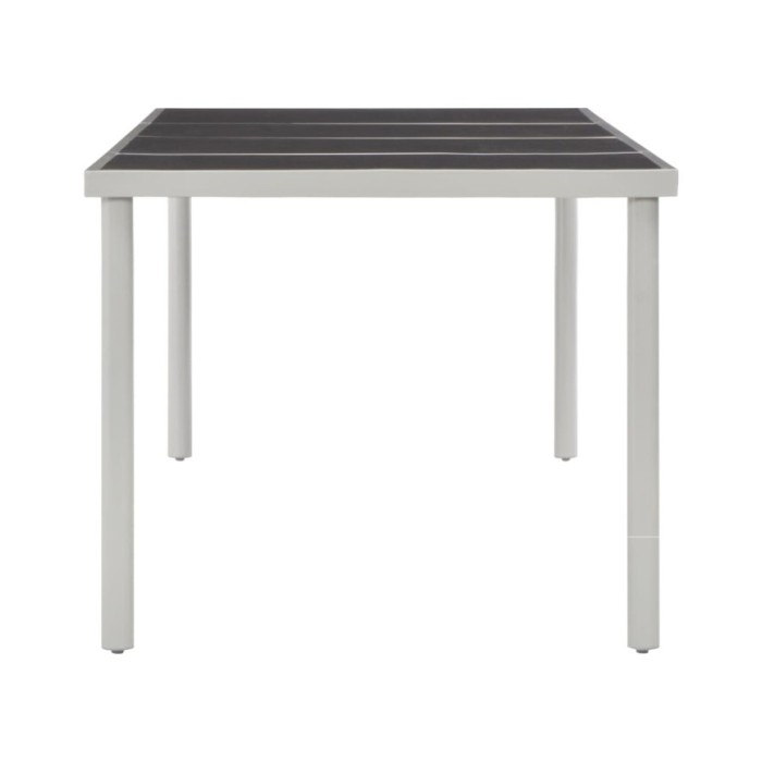 Table de jardin Noir 220x90x74,5 cm Acier