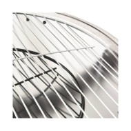 Foyer et barbecue avec tisonnier 2 en 1 56x56x49 cm Inox