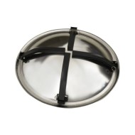 Foyer et barbecue avec tisonnier 2 en 1 56x56x49 cm Inox