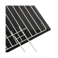 Foyer et barbecue avec tisonnier 2 en 1 46,5x46,5x37 cm Acier