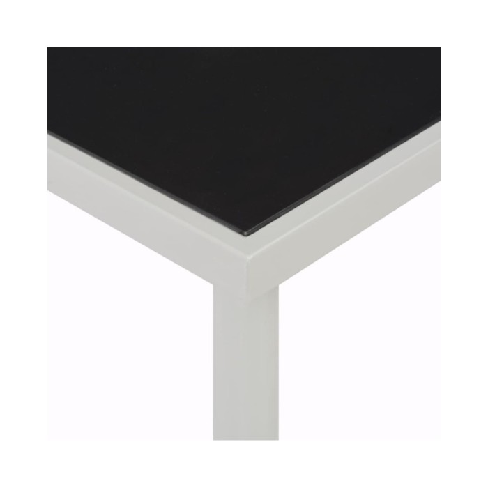 Table de jardin Noir 220x90x74,5 cm Acier