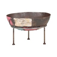 Foyer rustique coloré Ø 60 cm Fer