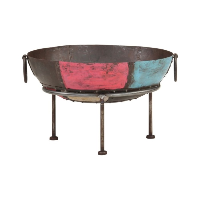 Foyer rustique coloré Ø 60 cm Fer
