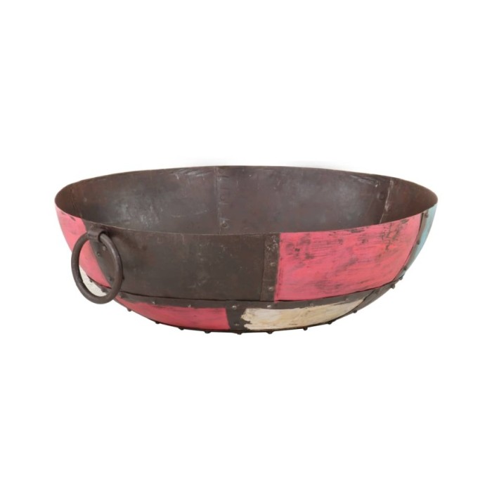 Foyer rustique coloré Ø 60 cm Fer