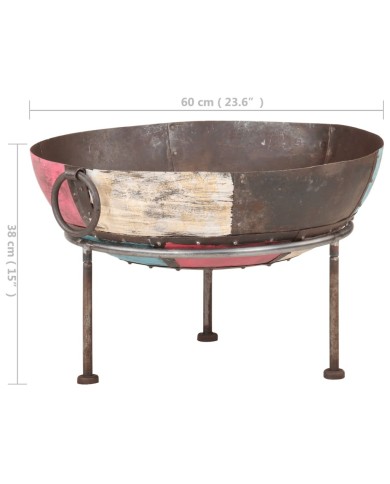 Foyer rustique coloré Ø 60 cm Fer
