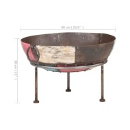Foyer rustique coloré Ø 60 cm Fer