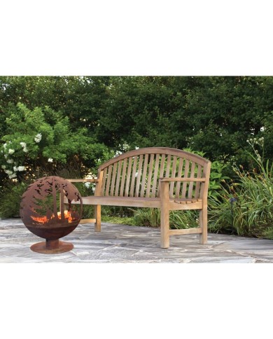Esschert Design Foyer à coupe Laser 57,5 x 57,5 x 66 cm Rouille FF261