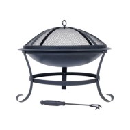 RedFire Bol à feu Atlanta Noir Acier 51 cm 85014