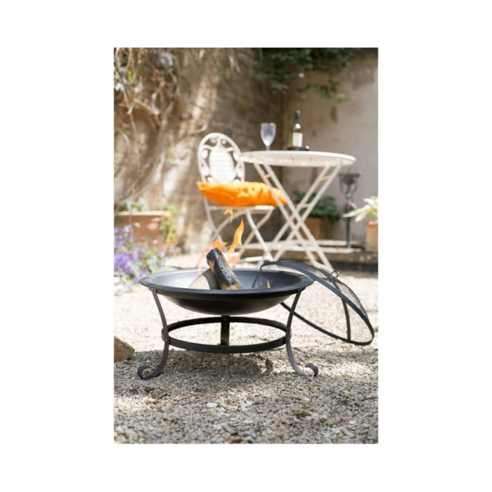 RedFire Bol à feu Atlanta Noir Acier 51 cm 85014