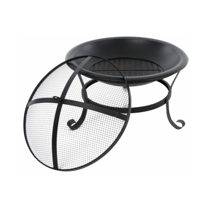 RedFire Bol à feu Atlanta Noir Acier 51 cm 85014