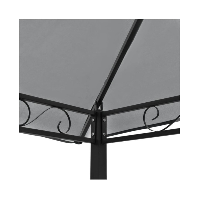Chapiteau de jardin avec table et bancs 2,5x1,5x2,4m Anthracite