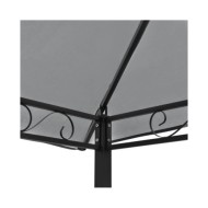 Chapiteau de jardin avec table et bancs 2,5x1,5x2,4m Anthracite