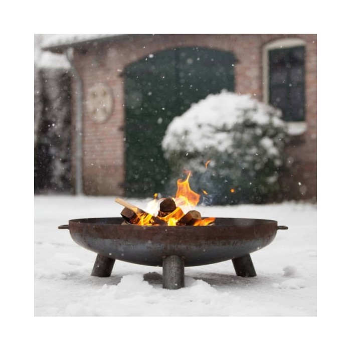 RedFire Bol à feu Salo Acier Noir 80 cm 81020