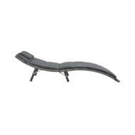 Ensemble de chaises longues pliables 3 pcs Résine tressée Gris