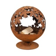 Esschert Design Foyer Design de feuilles Couleur rouille FF293