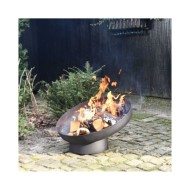 Esschert Design Vasque à feu inclinée Noir Acier FF402