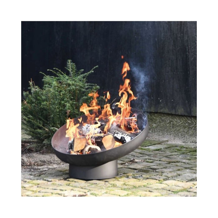 Esschert Design Vasque à feu inclinée Noir Acier FF402