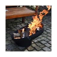 Esschert Design Vasque à feu inclinée Noir Acier FF402