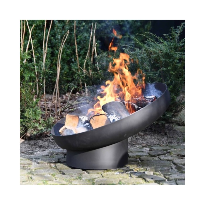 Esschert Design Vasque à feu inclinée Noir Acier FF402