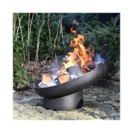 Esschert Design Vasque à feu inclinée Noir Acier FF402